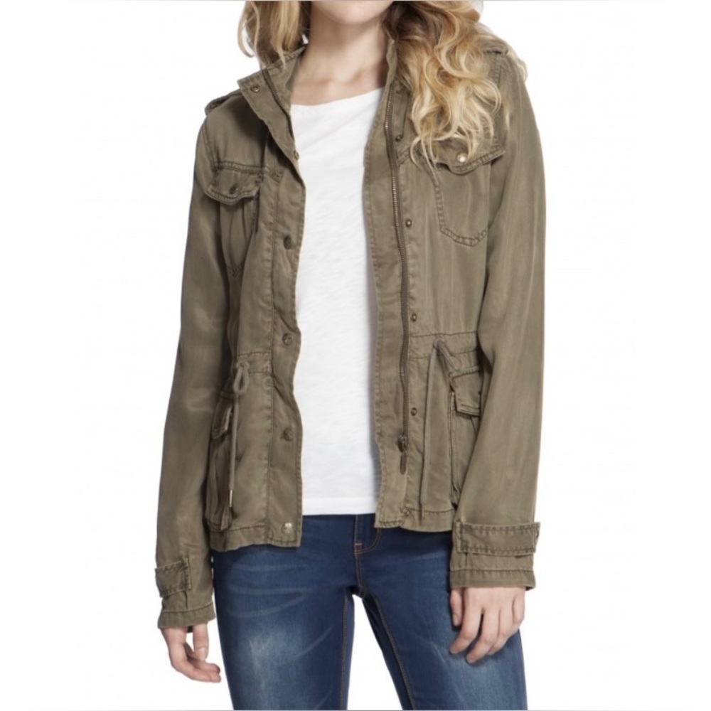 NWOT // Max Jeans Plus Utility Jacket in Army Green